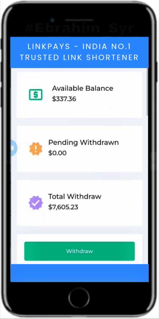 Linkpays withdrawal payment proof screenshot